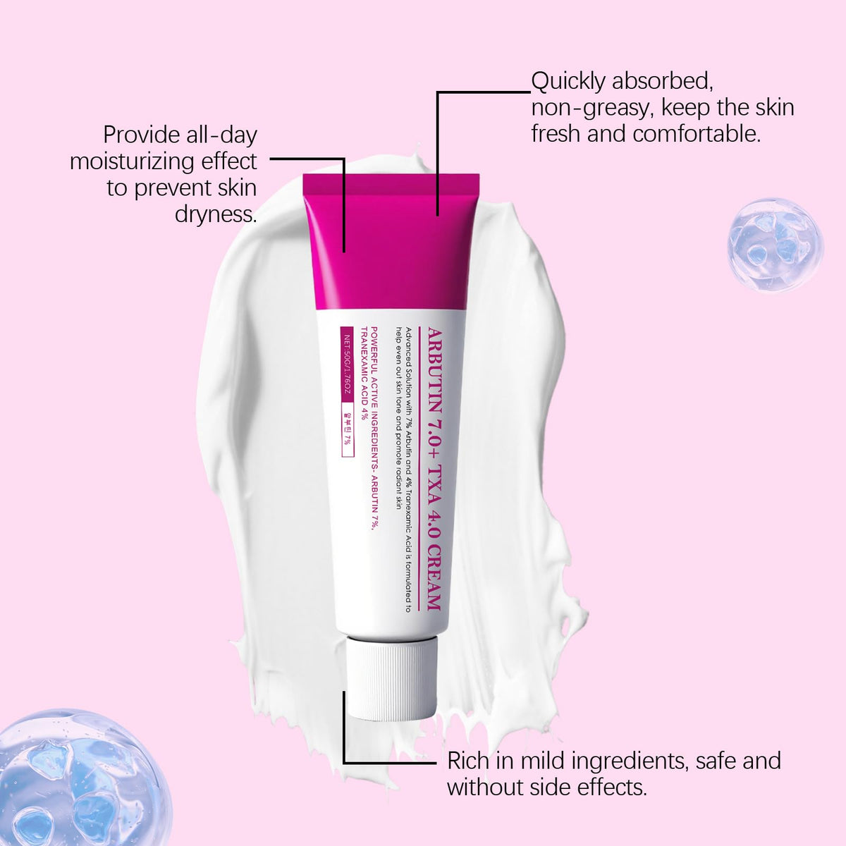 Xungess dark spot cream jar 50ml close-up shows fragrance-free, gentle formulation.