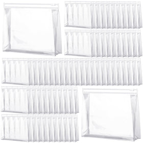 Xuniea clear makeup bag with zipper for quick access and travel-friendly organization.