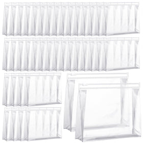 Xuniea mini clear makeup bag front view showing compact, portable design