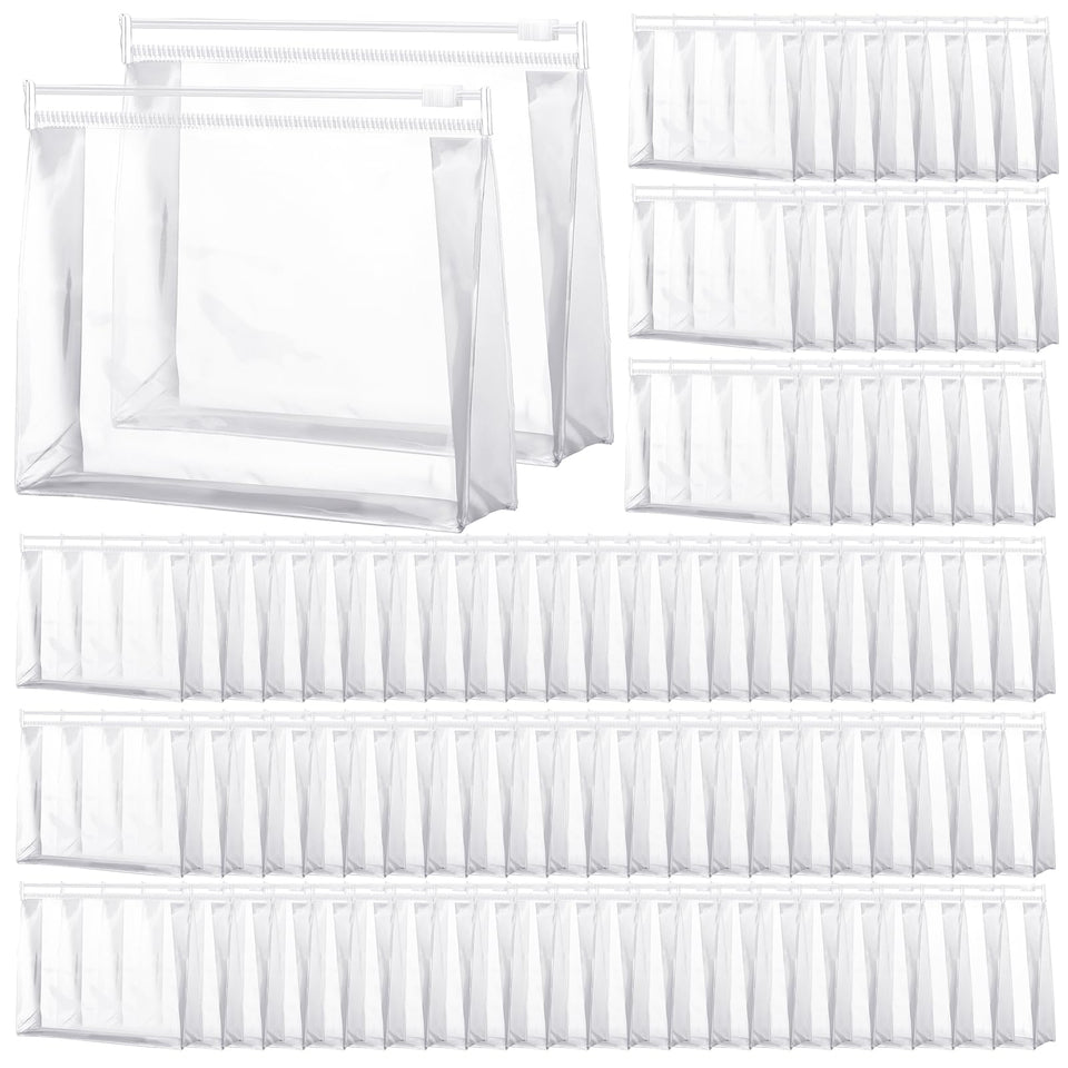 Xuniea mini clear makeup bag open view shows quick access for travel essentials.