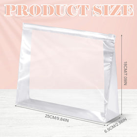 Xuniea mini clear makeup bag zipper close for secure storage on the move.