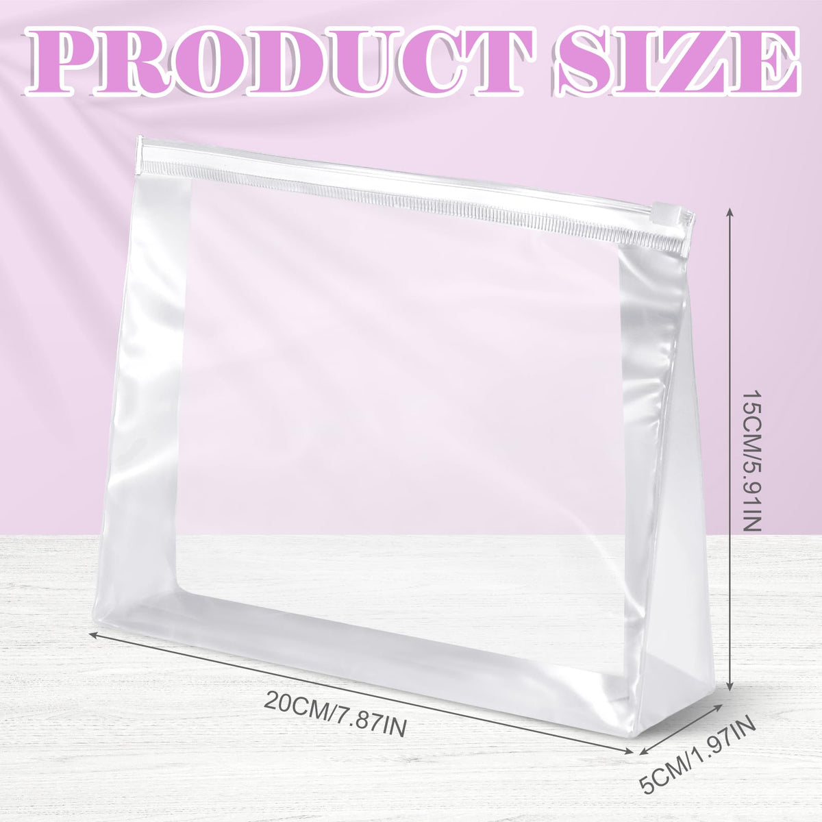 Xuniea travel pouch transparent for easy visibility of toiletries on the go.