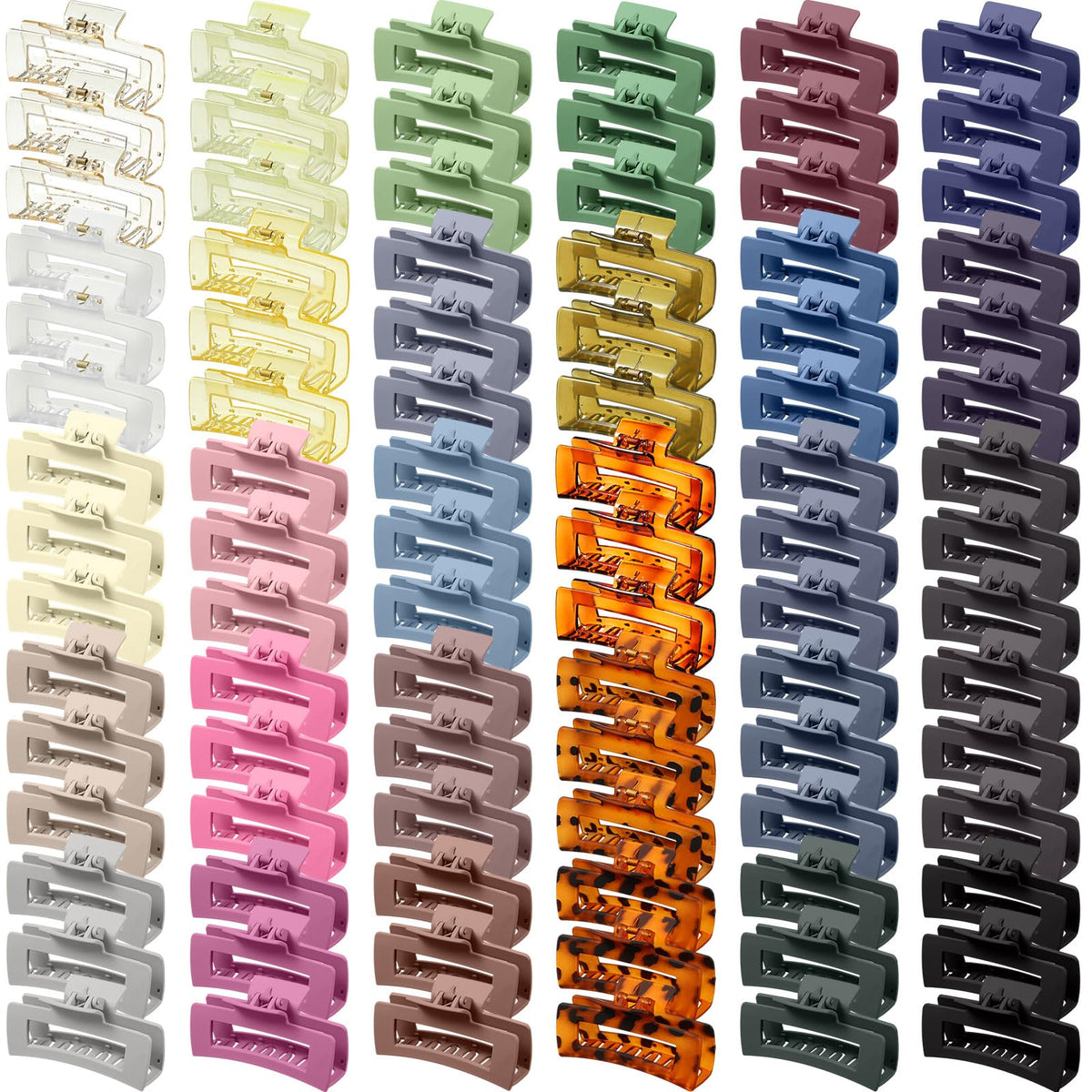 XunYee 90-pcs bulk hair clips in varied colors for quick, secure styling.