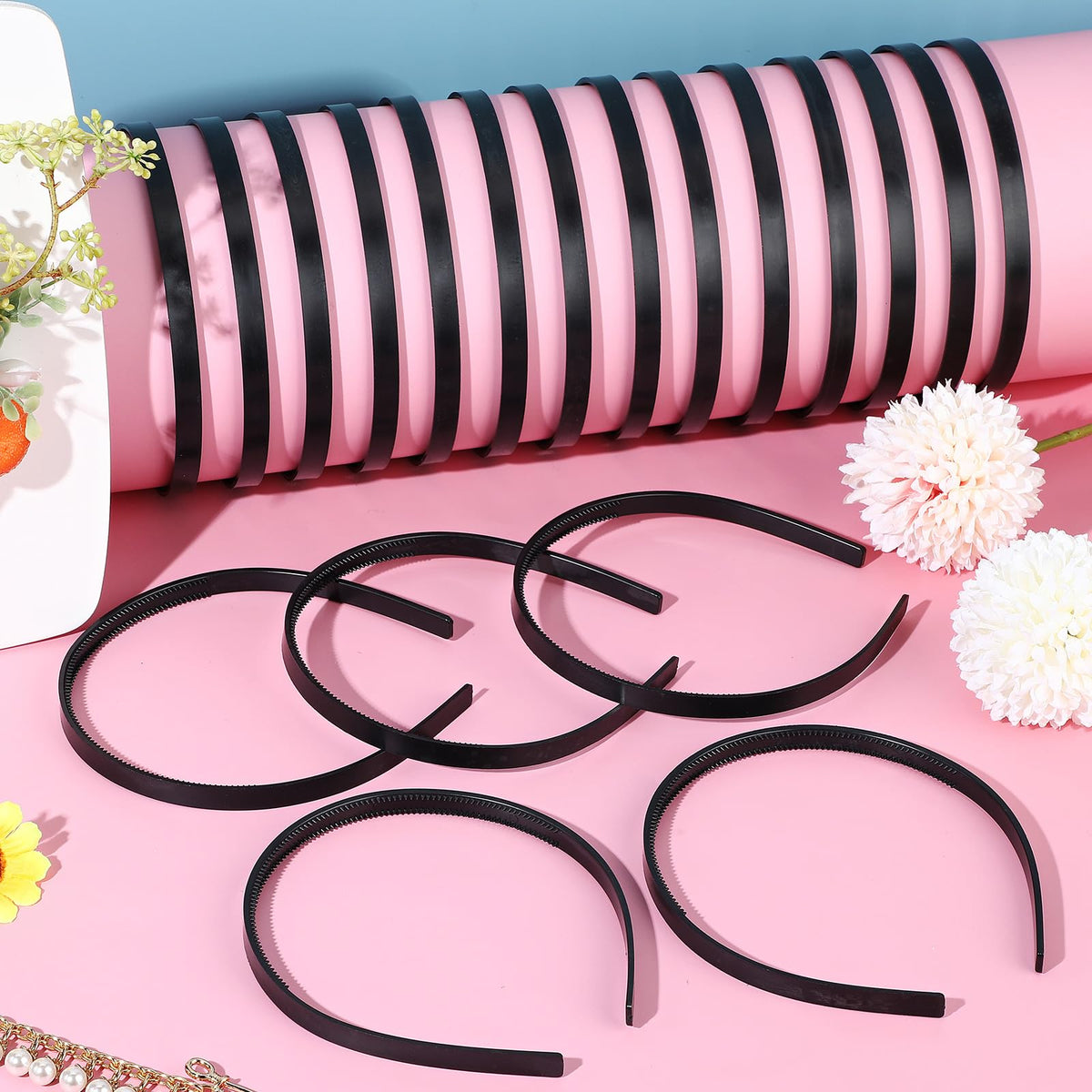 XunYee craft-ready headbands ideal for ribbons, beads, or flowers.