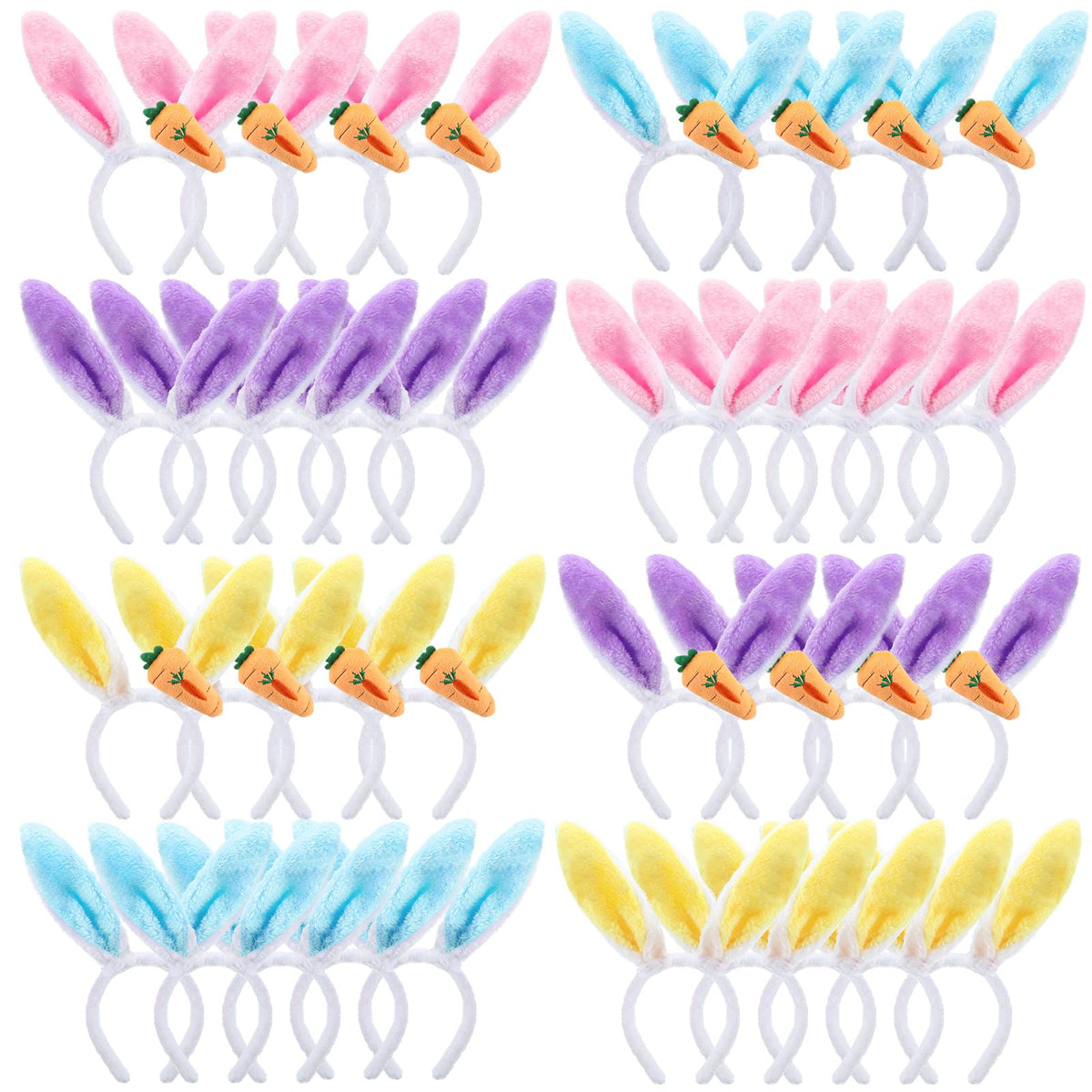 XunYee Easter bunny ears headband in blue for playful party photos.