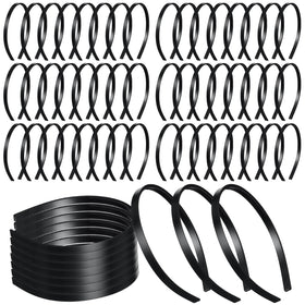 XunYee black plastic headbands with teeth, bulk pack for daily wear and easy styling.