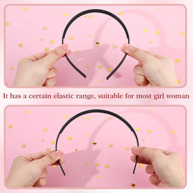 XunYee no-slip headbands with comb teeth keep hair in place.
