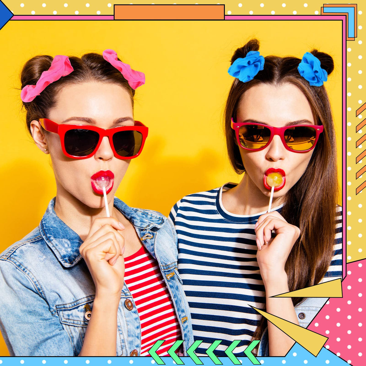 XunYee neon scrunchies blue offer cool tone and secure hair during activities.