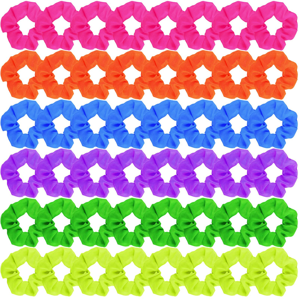 XunYee neon scrunchies bundle is lightweight and easy to share.