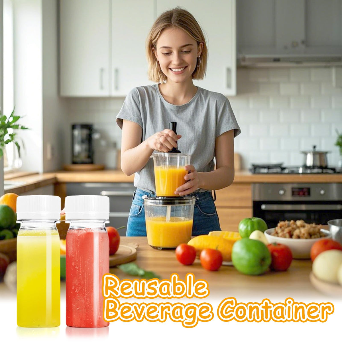 Xuyyicao reusable containers suitable for juice, shots, or DIY products