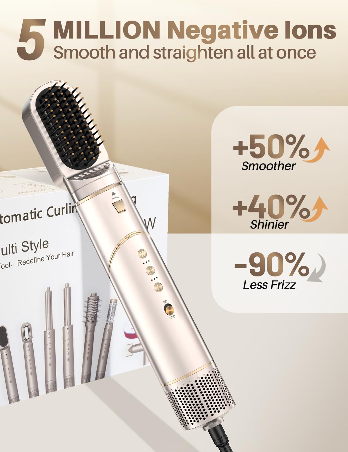 XVCAS dryer nozzle concentrates airflow for fast drying.