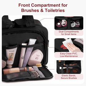 XWFB bag black puffy organizer protects contents during travel