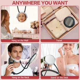 XWZMR packable hands-free mirror ideal for gifting and travel
