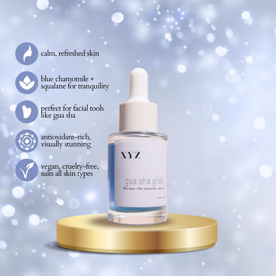 XYZ Skin blue-tansy oil color signaling natural soothing and calming moments