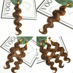 YWIGS body wave bulk braiding hair texture detail, smooth tangle-free feel