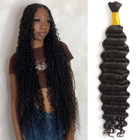 Y WIGS boho braiding hair 100g bundle with deep-wave texture for versatile styles