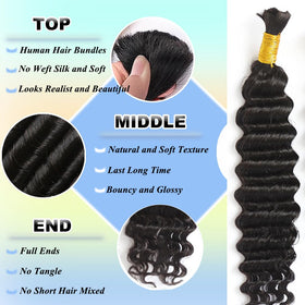 Y WIGS 20-inch deep wave braid bundle ready for full-head looks