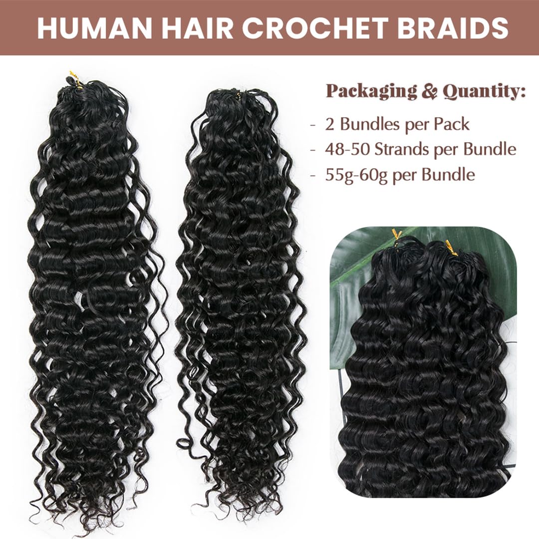 YWIGS pre-fluffed crochet hair water wave 20-inch for smoother setup