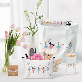 Y1tvei Ballerina Gift Set canvas totes in two sizes for gear
