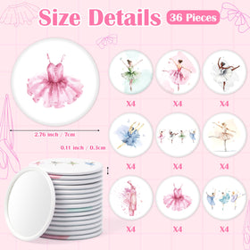 Y1tvei ballet compact mirror with dancing girl print for on-the-go beauty checks.