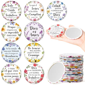 Y1tvei Spanish Flower Bible Mirrors collection with nine floral designs for daily use