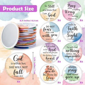 Y1tvei compact mirrors showcase scripture art for on-the-go reflection.