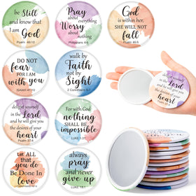 Y1tvei watercolor bible compact mirror with vibrant designs for daily inspiration.