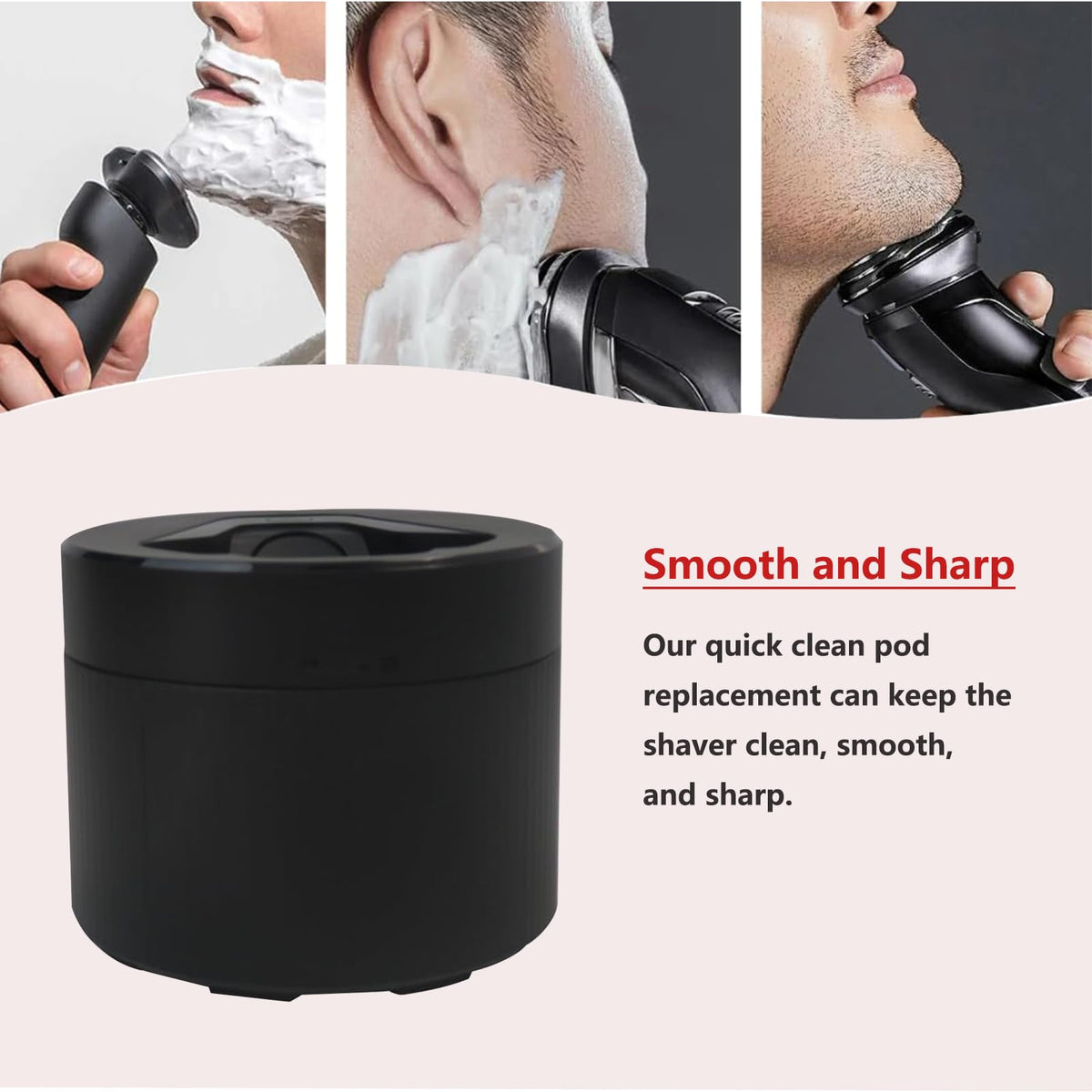 Ya-sport clean pod close-up showing fragrance strip for fresh shaves.