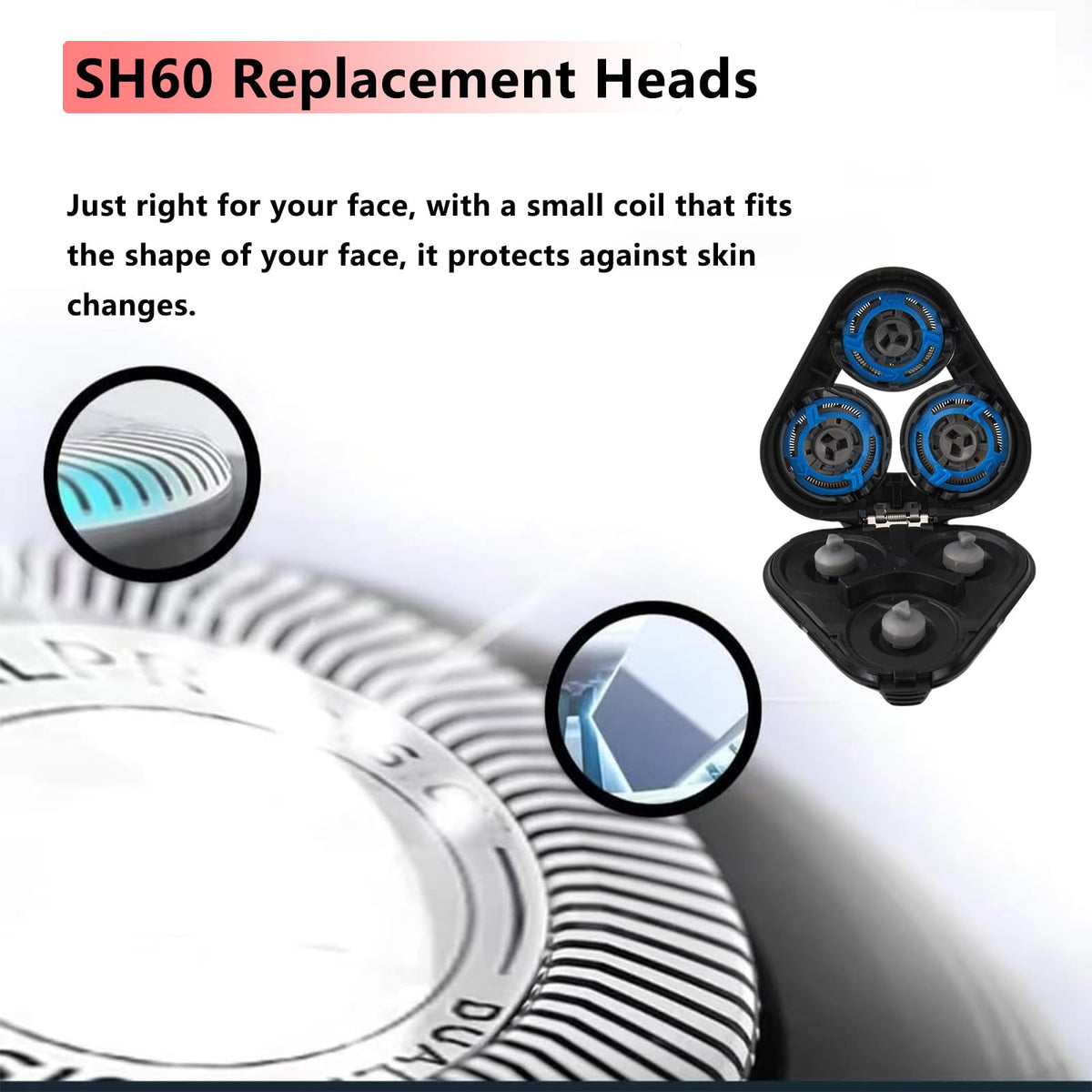 Ya-sport replacement head installs quickly for a fresh shave.