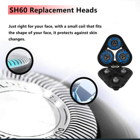 Ya-sport replacement head installs quickly for a fresh shave.