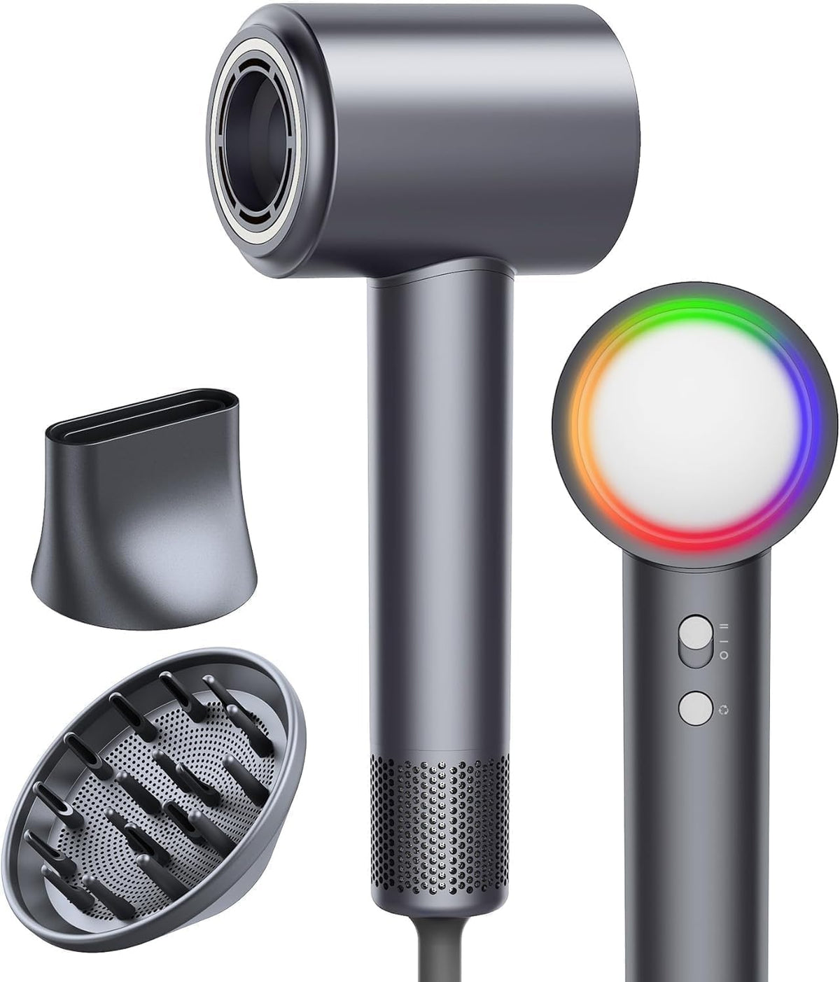 YABLAM high-speed ionic hair dryer front view showing powerful airflow and compact design