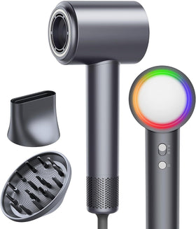YABLAM high-speed ionic hair dryer front view showing powerful airflow and compact design