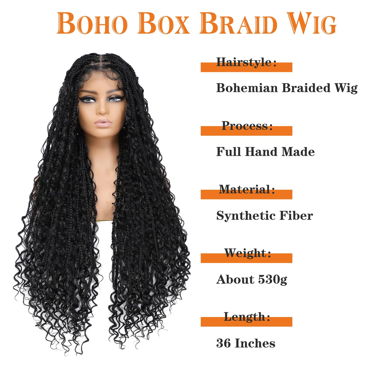 Close-up of baby hairs on Yacurcur knotless wig highlighting natural edge detail.