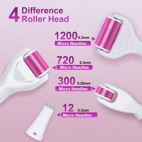 YaFex Derma Roller heads and tools laid out for customization