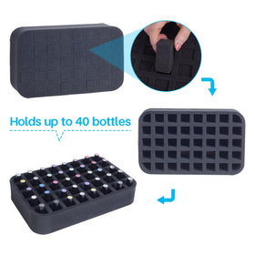 YAHOURWAT foam pad with 1.06-inch slots organizes polish bottles efficiently.