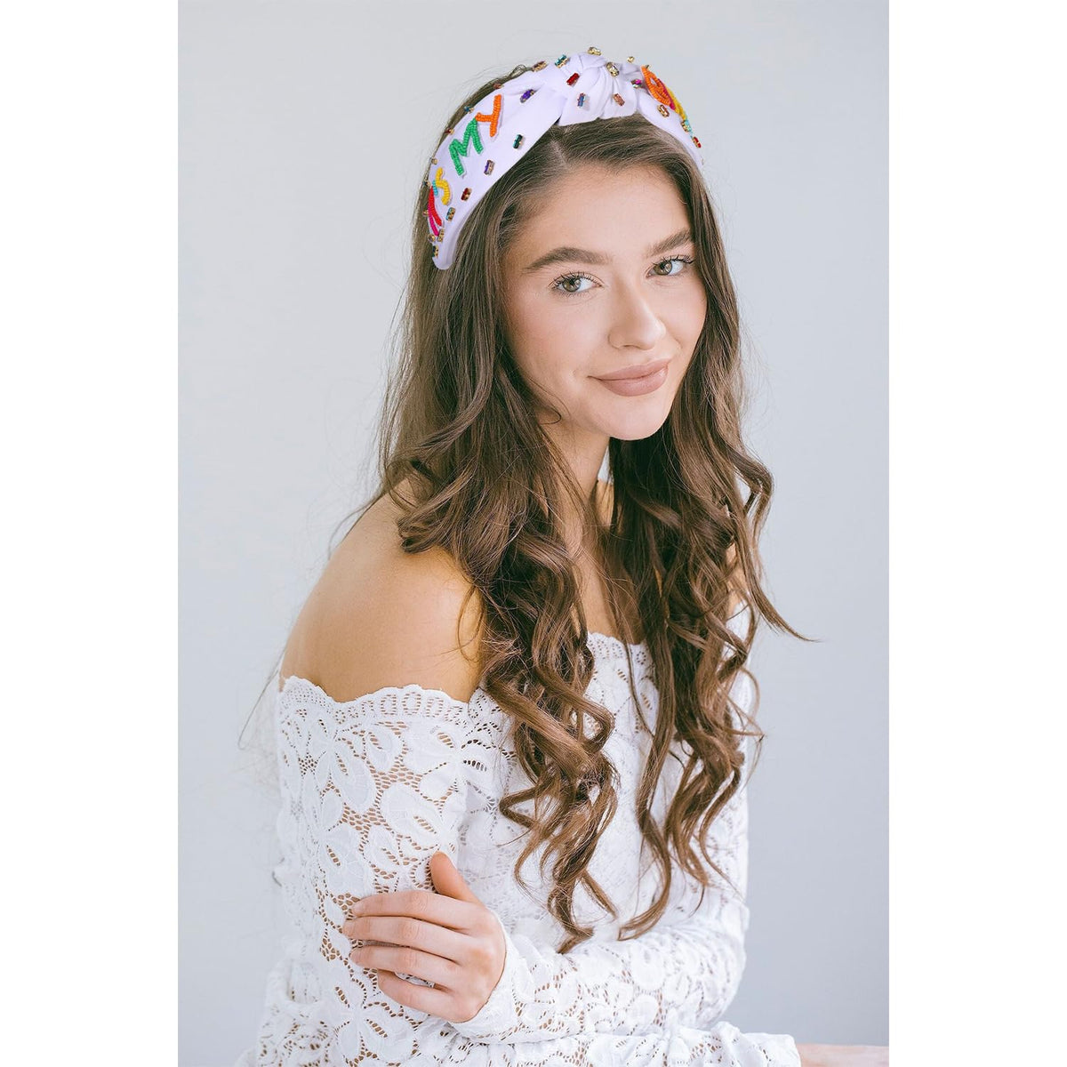 YAHPERN pink birthday headband for women adds elegant charm