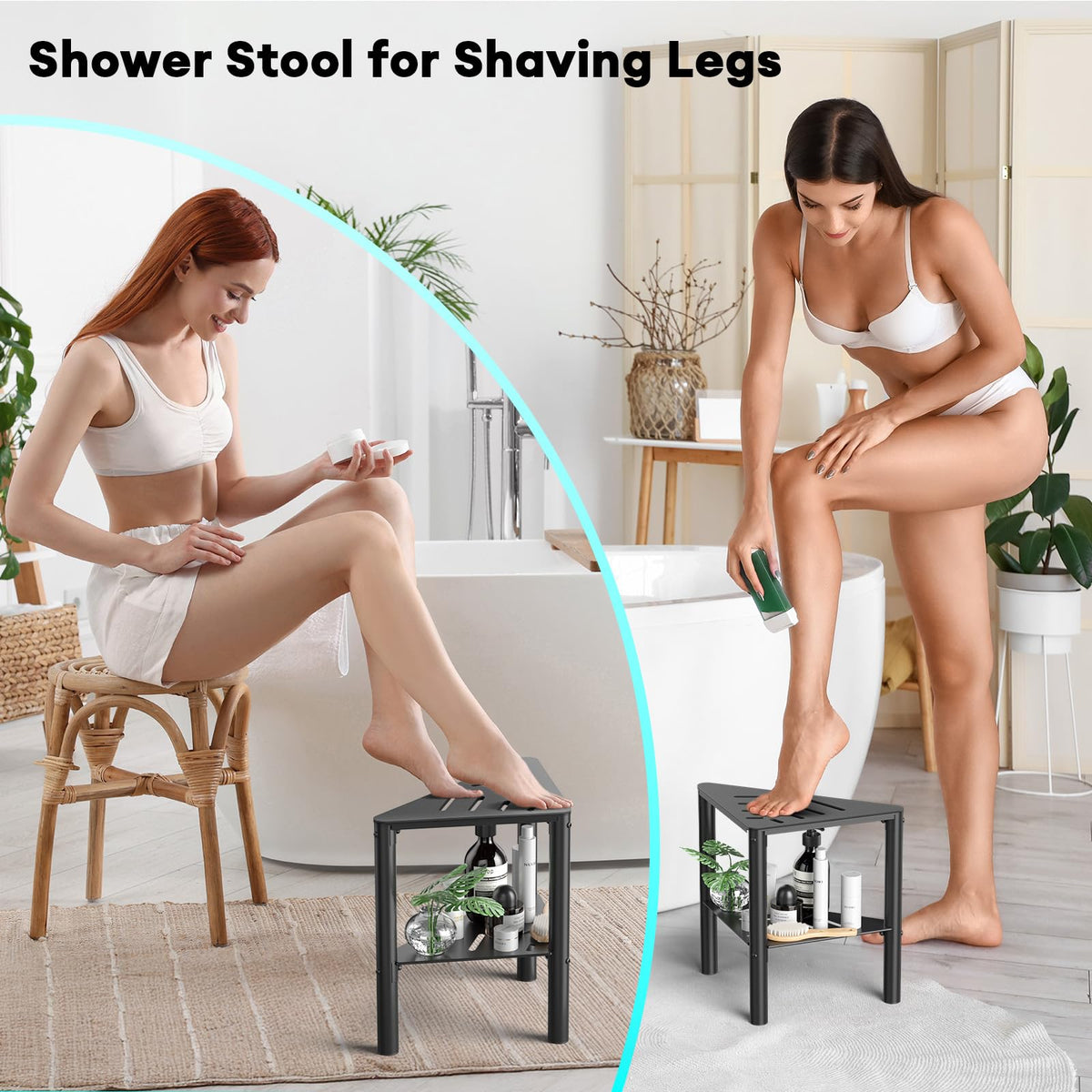 YAJONUE rustproof-frame for durable support in humid bathrooms.