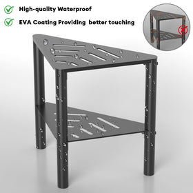 YAJONUE small-corner-bathbench fits tight spaces for quick rests.