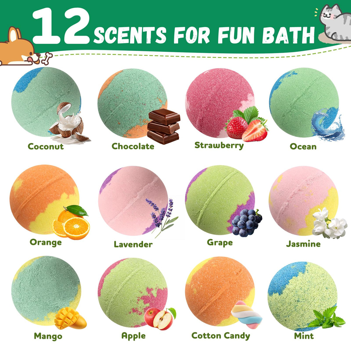 12-piece Yakrzonn set offers varied scents for kids
