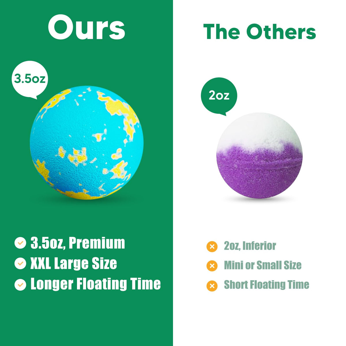 Yakrzonn organic bath bombs with shea butter for gentle cleansing