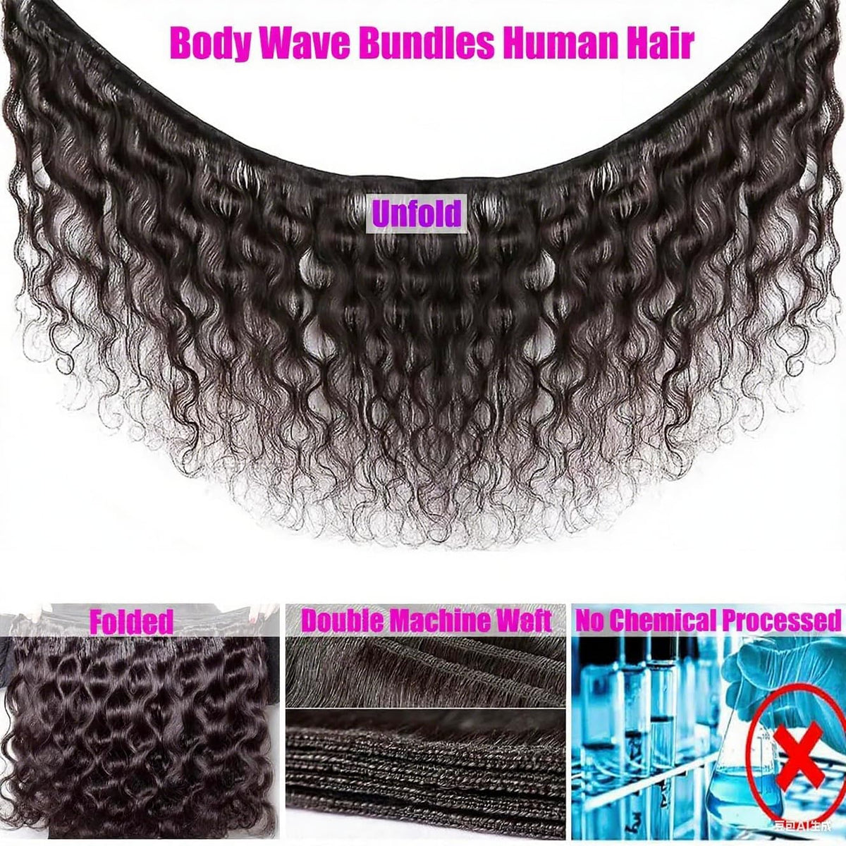 YAKUSHA body wave bundles with closure natural black color blends with many styles.