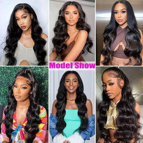 YAKUSHA body wave bundles with closure ready to wear for sew-in or wigs.
