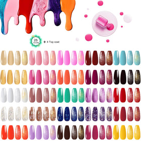 YALSYNY top coats offer glossy, matte, and glitter finishes