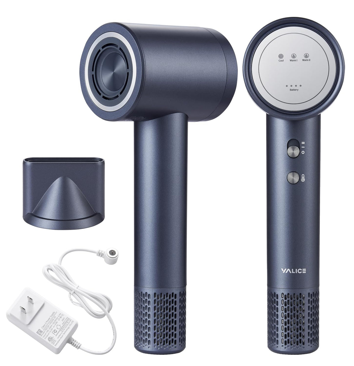 YALICE cordless hair dryer with digital screen for precise on-the-go styling