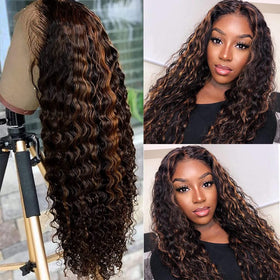 yamduly 24-inch highlight ombre lace front wig for natural day-to-day wear