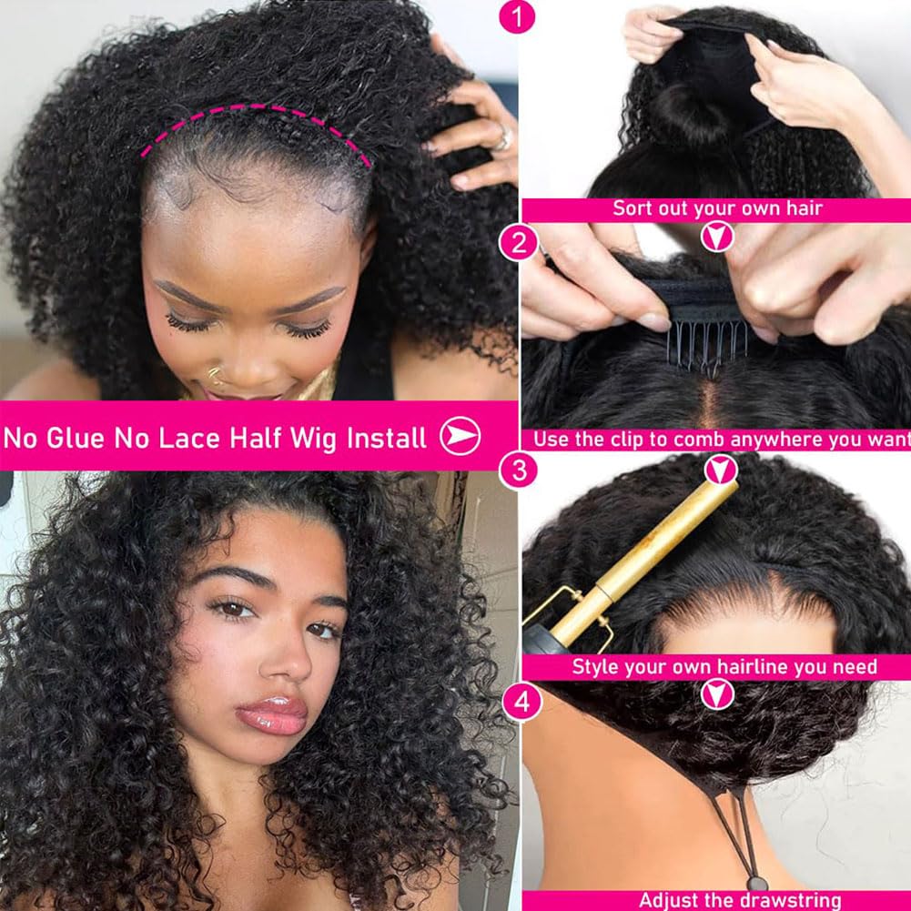 Yamduly Half Wig density close-up shows lush fullness and silky texture