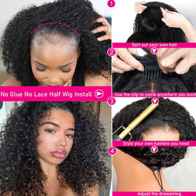 Yamduly Half Wig density close-up shows lush fullness and silky texture
