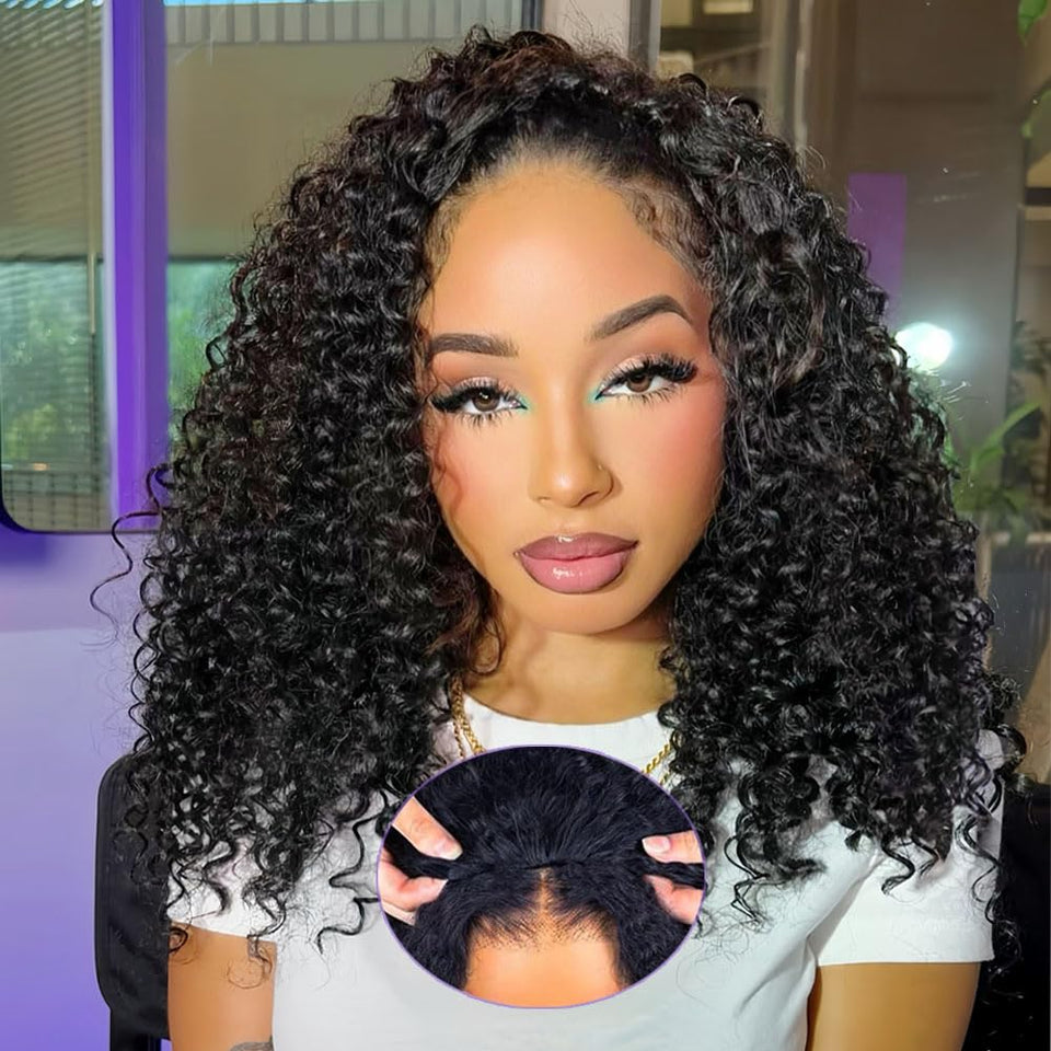Yamduly Half Wig water wave front view for natural daily wear