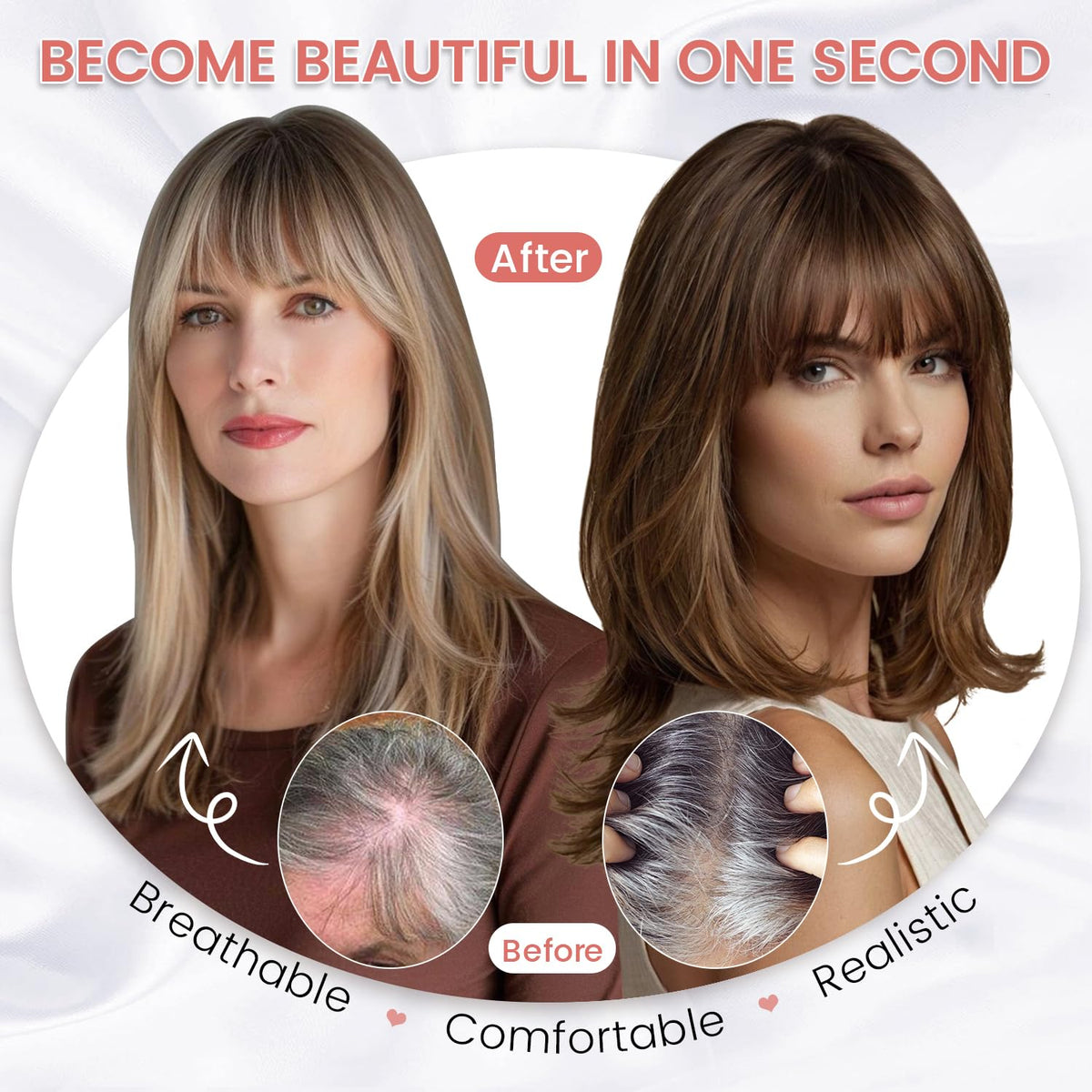 YAMI ombre light brown with blond highlight blends naturally with your hair.