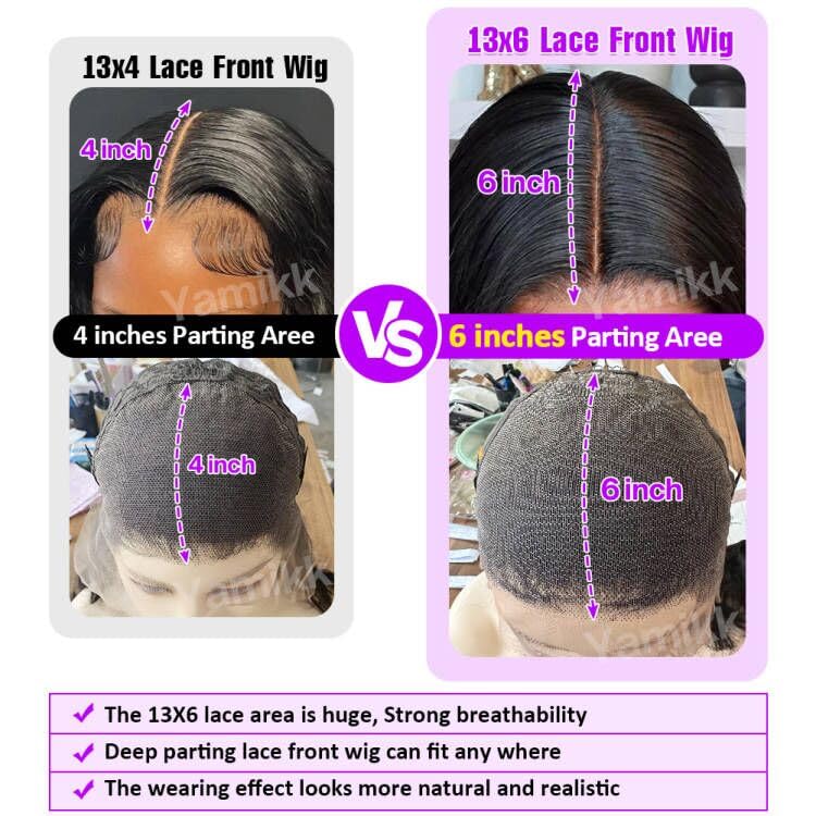 Yamikk 180 density body wave wig offers full, natural volume.